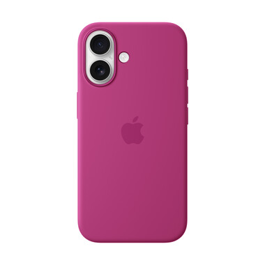 Apple iPhone 16 Silikon Case mit MagSafe, fuchsia