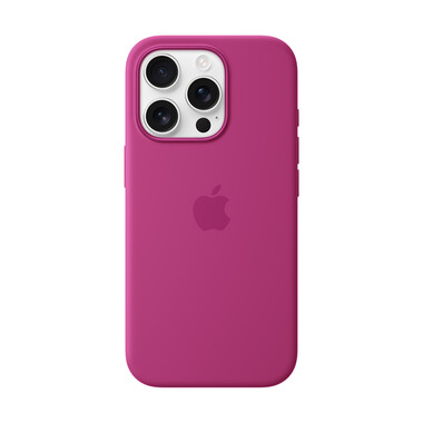 Apple iPhone 16 Pro Silikon Case mit MagSafe, fuchsia