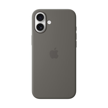 Apple iPhone 16 Plus Silikon Case mit MagSafe, steingrau