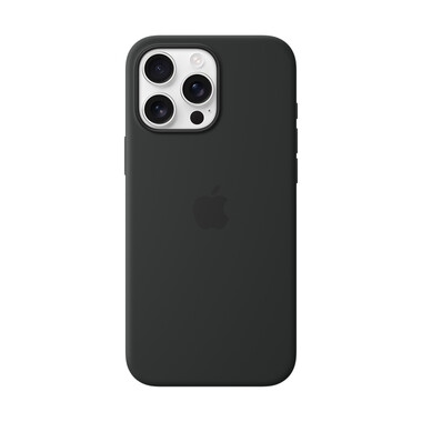 Apple iPhone 16 Pro Max Silikon Case mit MagSafe, schwarz