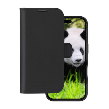 dbramante Lynge 2in1 Leder-Case mit MagSafe für iPhone 16 Pro, schwarz