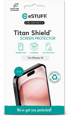 INFINITE Titanshield Apple iPhone 16 , Clear Glass Titan Shield Tempered Glass Screen Protector