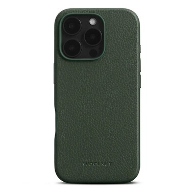 Woolnut Lederhülle für iPhone 16 Pro Grün