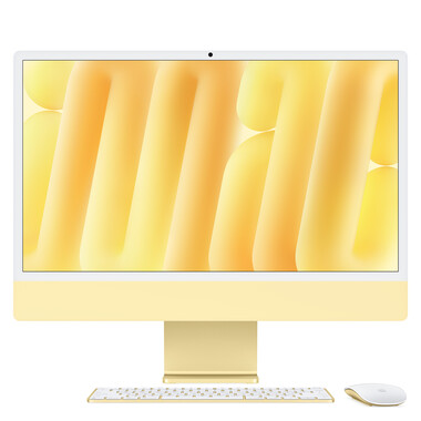 iMac 24&quot; mit 4.5K Retina Display, M4 Chip 10-Core CPU und 10-Core GPU, 16GB, 512GB SSD, gelb