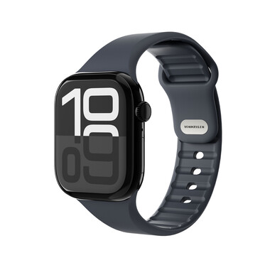 Vonmählen Classic 2 Silikonarmband für Apple Watch (42 / 44 / 45 / 49 mm), dunkelblau