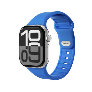 Vonmählen Classic 2 Silikonarmband für Apple Watch (42 / 44 / 45 / 49 mm), blau