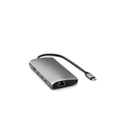 Satechi USB-C Multiport Adapter 8K mit Ethernet V3, space grau