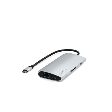 Satechi USB-C Multiport Adapter 8K mit Ethernet V3, silber