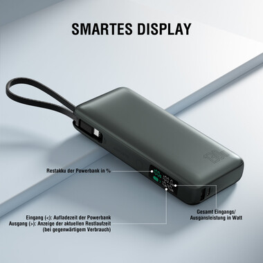 4Smarts Enterprise Powerbank mit integriertem USB-C Kabel