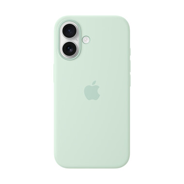 Apple iPhone 16 Silikon Case mit MagSafe, aquamarin