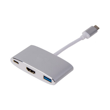 LMP USB-C HDMI & USB 3.0 Multiport Adapter, silber